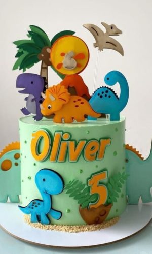 Arquivo de Corte: Topo de Bolo Dinossauro Cute 040