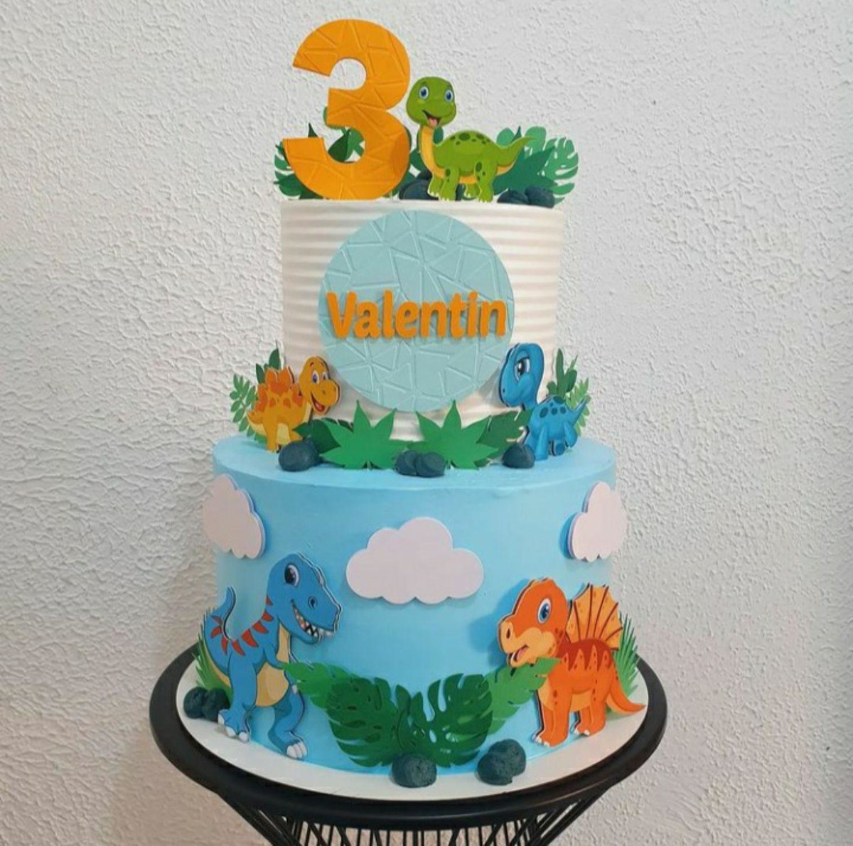 Arquivo de Corte Topo de Bolo Dinossauro Cute 2 Studio