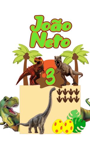 Arquivo de Corte Topo de Bolo Dinossauro Jurassic Park