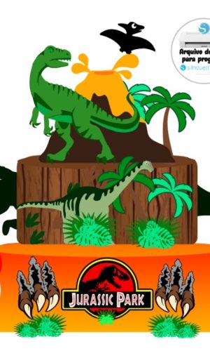 Arquivo de Corte topo de Bolo dinossauro jurassic park