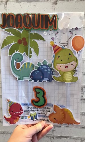 Arquivo de Corte Topo de Bolo Dinossauro