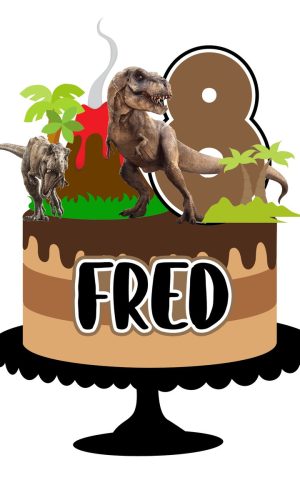 Arquivo de Corte Topo de Bolo Dinossauro Rex