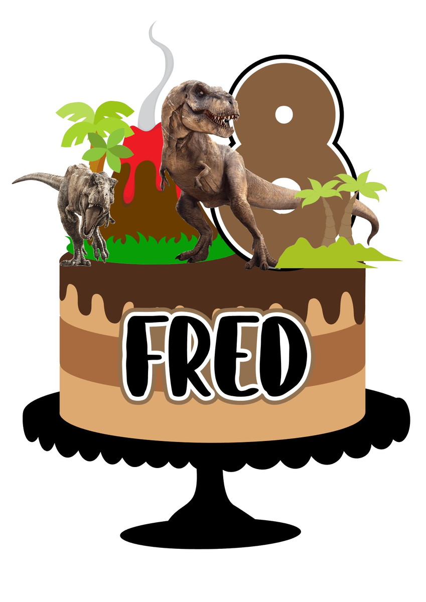 Arquivo de Corte Topo de Bolo Dinossauro Rex