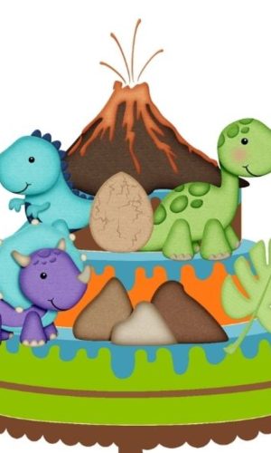 Arquivo de corte Topo de bolo Dinossauro STUDIO #2025