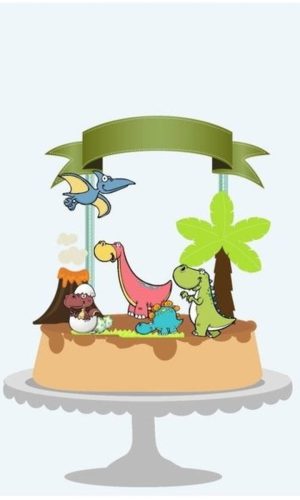Arquivo de corte Topo de Bolo Dinossauro STUDIO, #2041