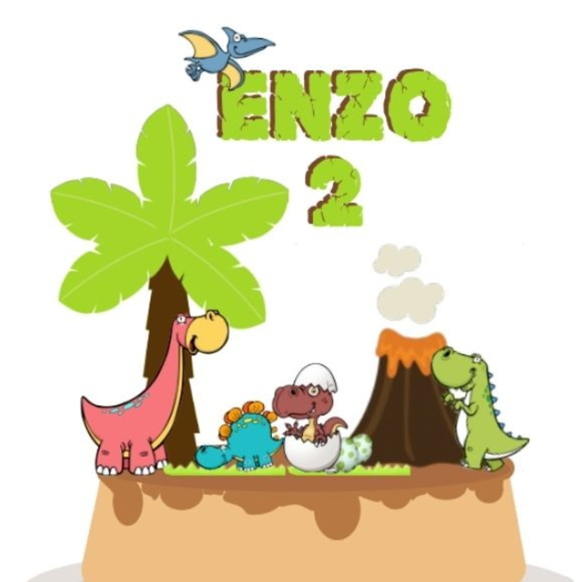 Arquivo de corte Topo de Bolo Dinossauro STUDIO, #2043