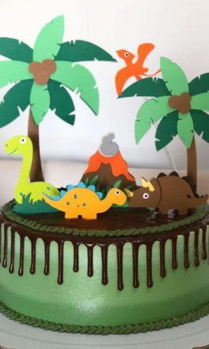 Arquivo de Corte Topo de Bolo Dinossauro Studio
