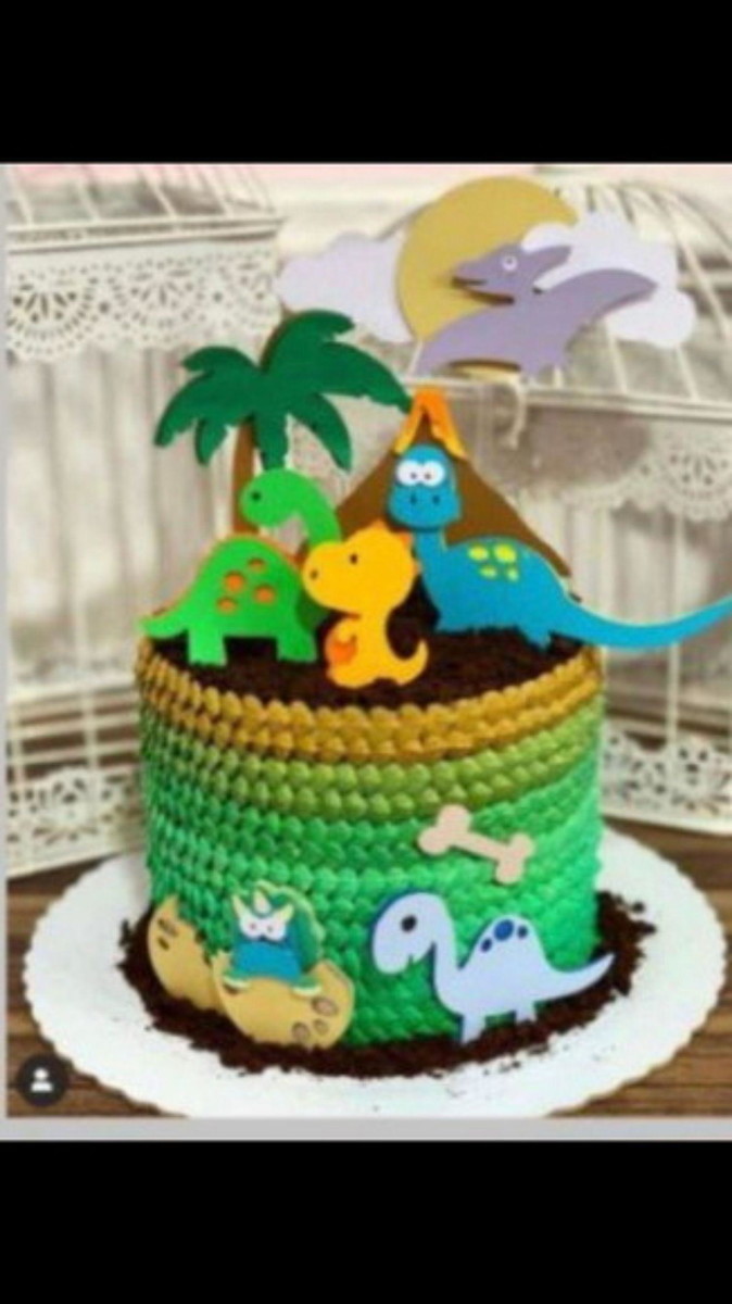 Arquivo de corte Topo de Bolo Dinossauro STUDIO