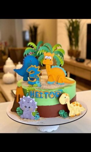 Arquivo de Corte Topo de Bolo Dinossauro Studio