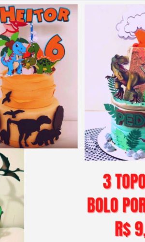 Arquivo de corte topo de bolo dinossauro