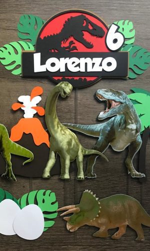 Arquivo de corte Topo de Bolo Dinossauro + BRINDES