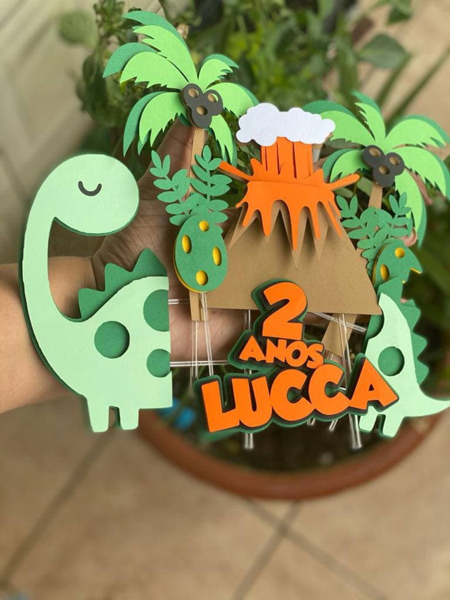 Arquivo de Corte topo de bolo Dinossauro #174