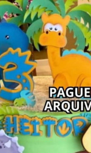 Arquivo de Corte - Topo de Bolo Dinossauro