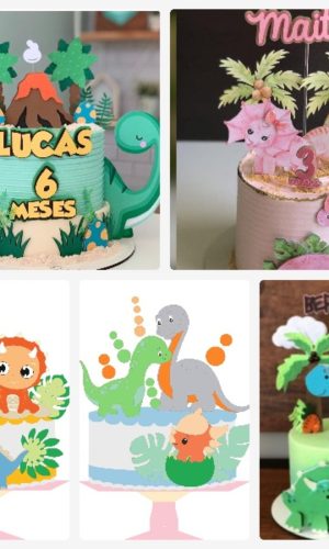 Arquivo de Corte Topo de Bolo Dinossauros 2 + Brinde