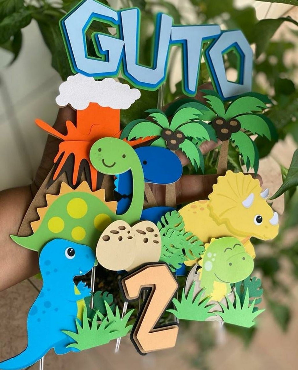 Arquivo de Corte - Topo de Bolo (dinossauros) 6