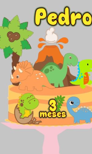 Arquivo de Corte Topo de Bolo Dinossauros Baby