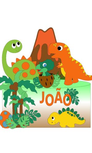 Arquivo de Corte Topo de Bolo Dinossauros Babys