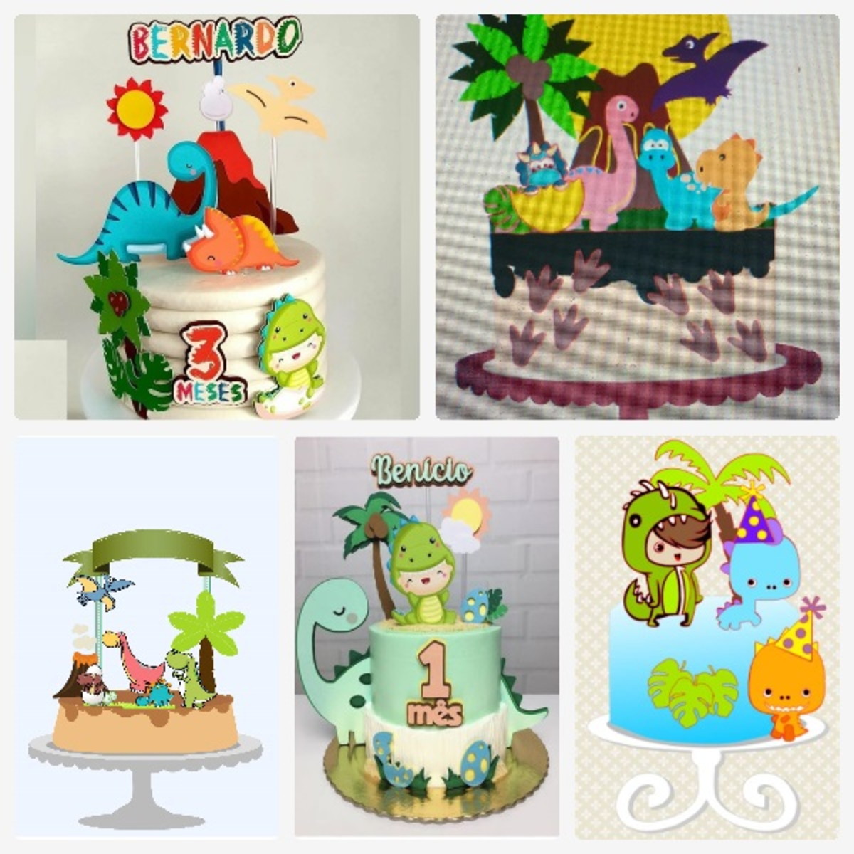 Arquivo de Corte Topo de Bolo Dinossauros + Brinde