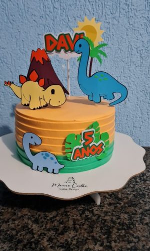 Arquivo de Corte Topo de Bolo Dinossauros