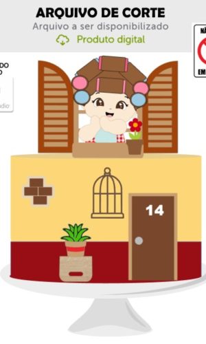 Arquivo de Corte Topo de Bolo Dona Florinda Bebê