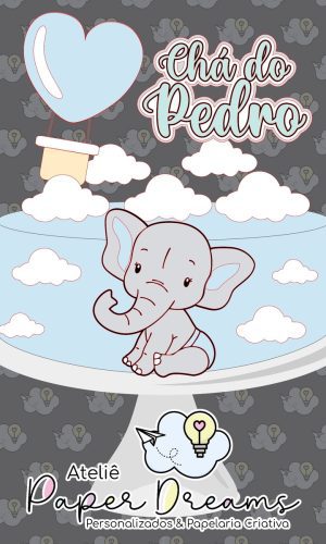 Arquivo de Corte Topo de Bolo - Elefante Baby 2