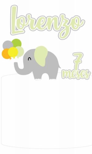 Arquivo de Corte Topo de Bolo Elefante Elefantinho