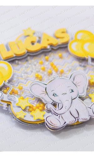 Arquivo de Corte Topo de Bolo Elefante
