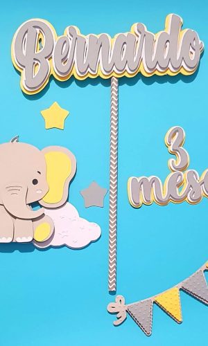 Arquivo de Corte Topo de bolo Elefante