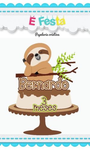 ARQUIVO DE CORTE TOPO DE BOLO EM CAMADAS BICHO PREGUIÇA