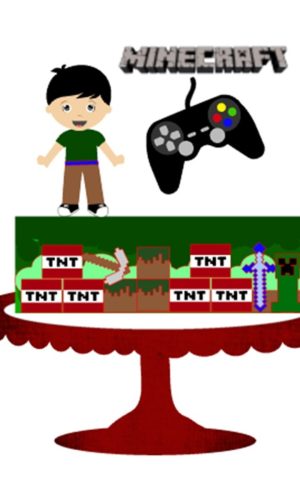 Arquivo de Corte Topo de Bolo em Camadas Minecraft