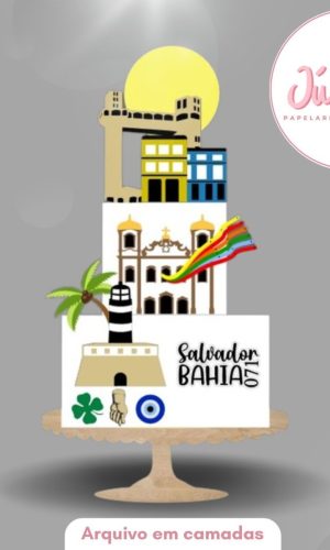 Arquivo de Corte - Topo de Bolo em Camadas Salvador Bahia