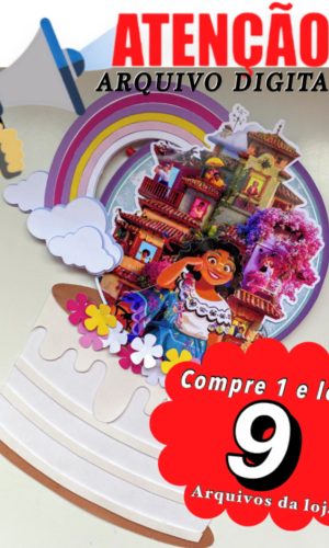 ARQUIVO DE CORTE TOPO DE BOLO - Encanto Topo 002