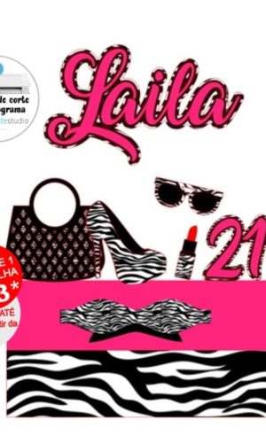 Arquivo de Corte Topo de Bolo Estampa Zebra - Zebrinha