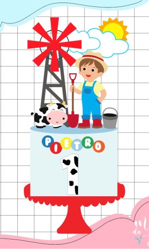 Arquivo de Corte: Topo de Bolo Fazendinha Cute 031