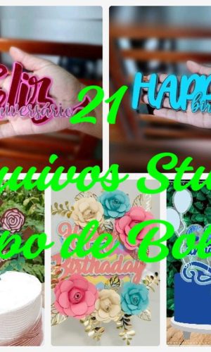 Arquivo de Corte Topo de Bolo - Feliz Aniversário