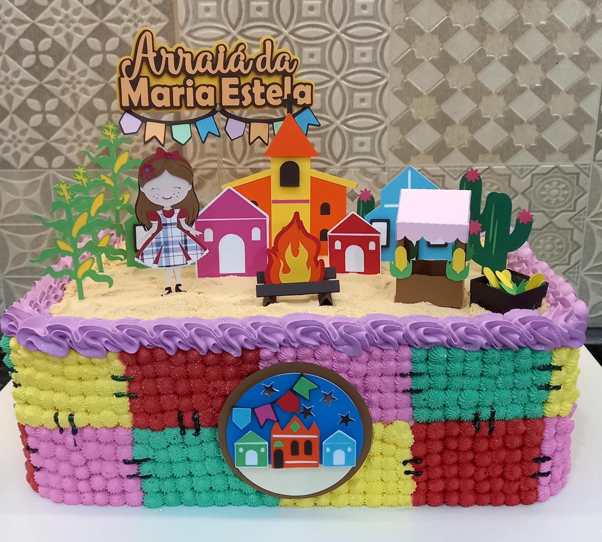 Arquivo De Corte Topo De Bolo Festa Junina Com Barraquinha