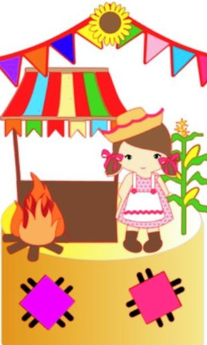 Arquivo de corte Topo de Bolo Festa Junina em Camada COD:897