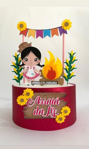 Arquivo de corte Topo de Bolo Festa junina Feminino