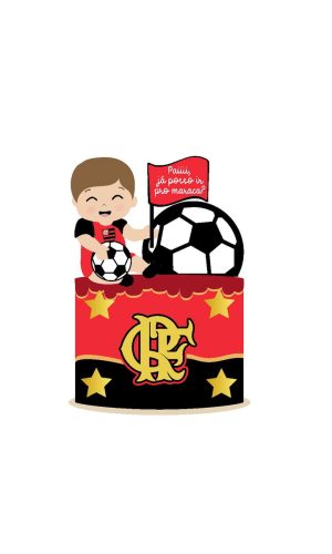 Arquivo de Corte Topo de Bolo Flamengo Baby Menino