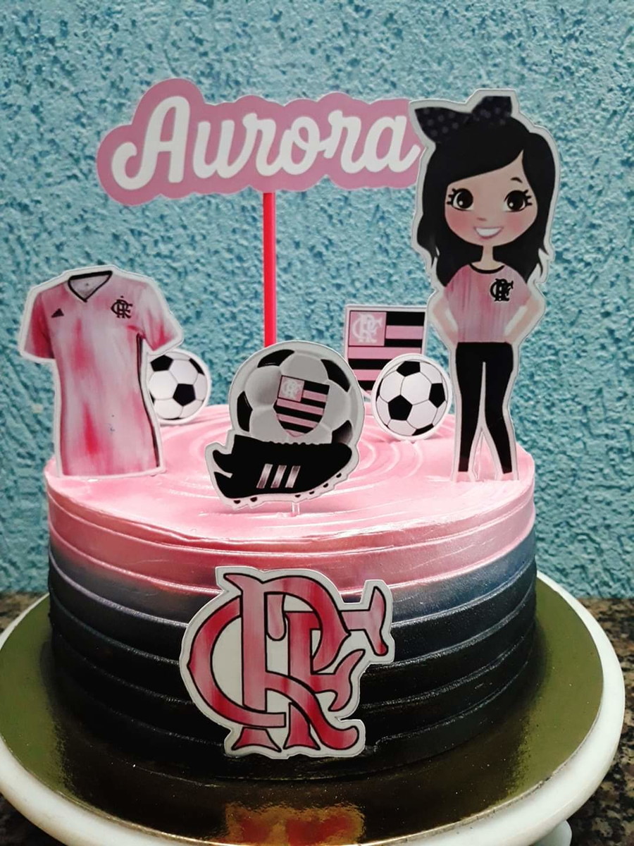 Arquivo de Corte Topo de Bolo Flamengo Feminino
