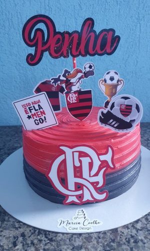 Arquivo de Corte Topo de Bolo Flamengo Feminino