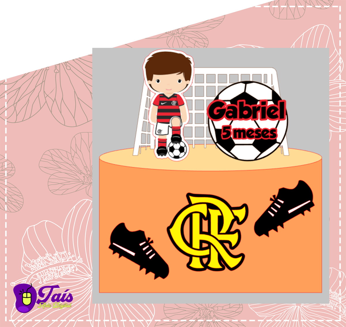 Arquivo de Corte Topo de Bolo Flamengo - Studio e PDF