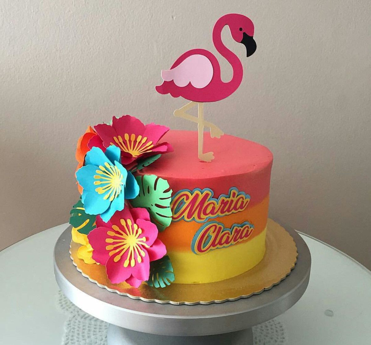 Arquivo de corte Topo de Bolo Flamingo CAMADA STUDIO #1649