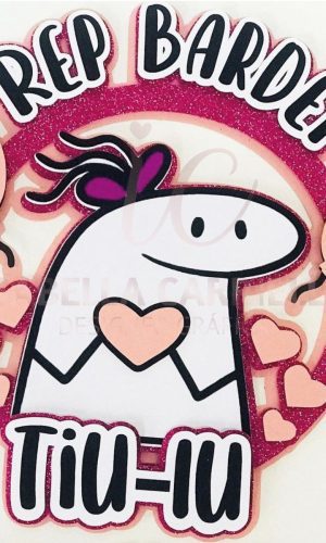Arquivo de Corte Topo de Bolo Flork Menina 3d