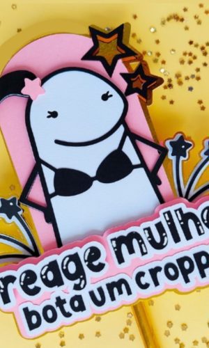 Arquivo de Corte Topo de Bolo Flork Reage Mulher -001