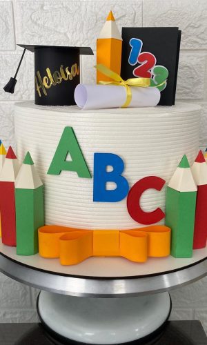 Arquivo de Corte Topo de Bolo Formatura ABC