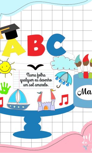 Arquivo de Corte: Topo de Bolo Formatura Aquarela Abc 017