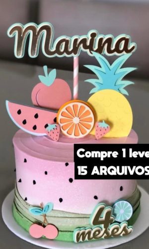 Arquivo de Corte- Topo de Bolo Frutas Camada