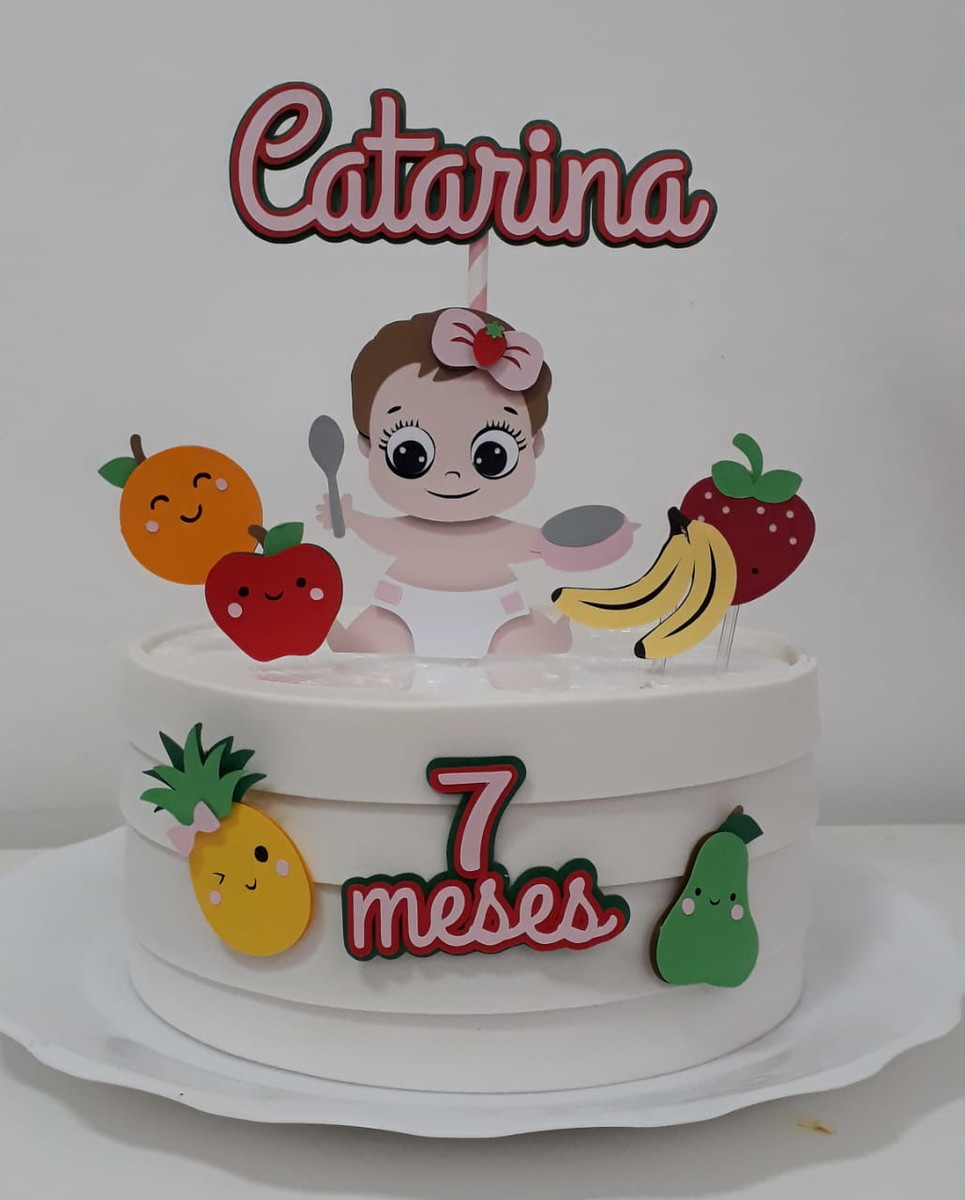 Arquivo de corte topo de bolo frutinhas bebe - Imagem 2