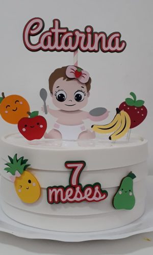 Arquivo de corte topo de bolo frutinhas bebe